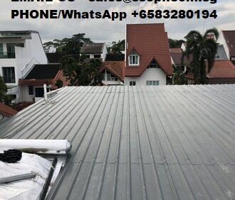 Grey color metal roofing